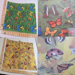 Very Detailed Butterfly & Insects (2) Tissue Papers LAMINATED  Realistic Details